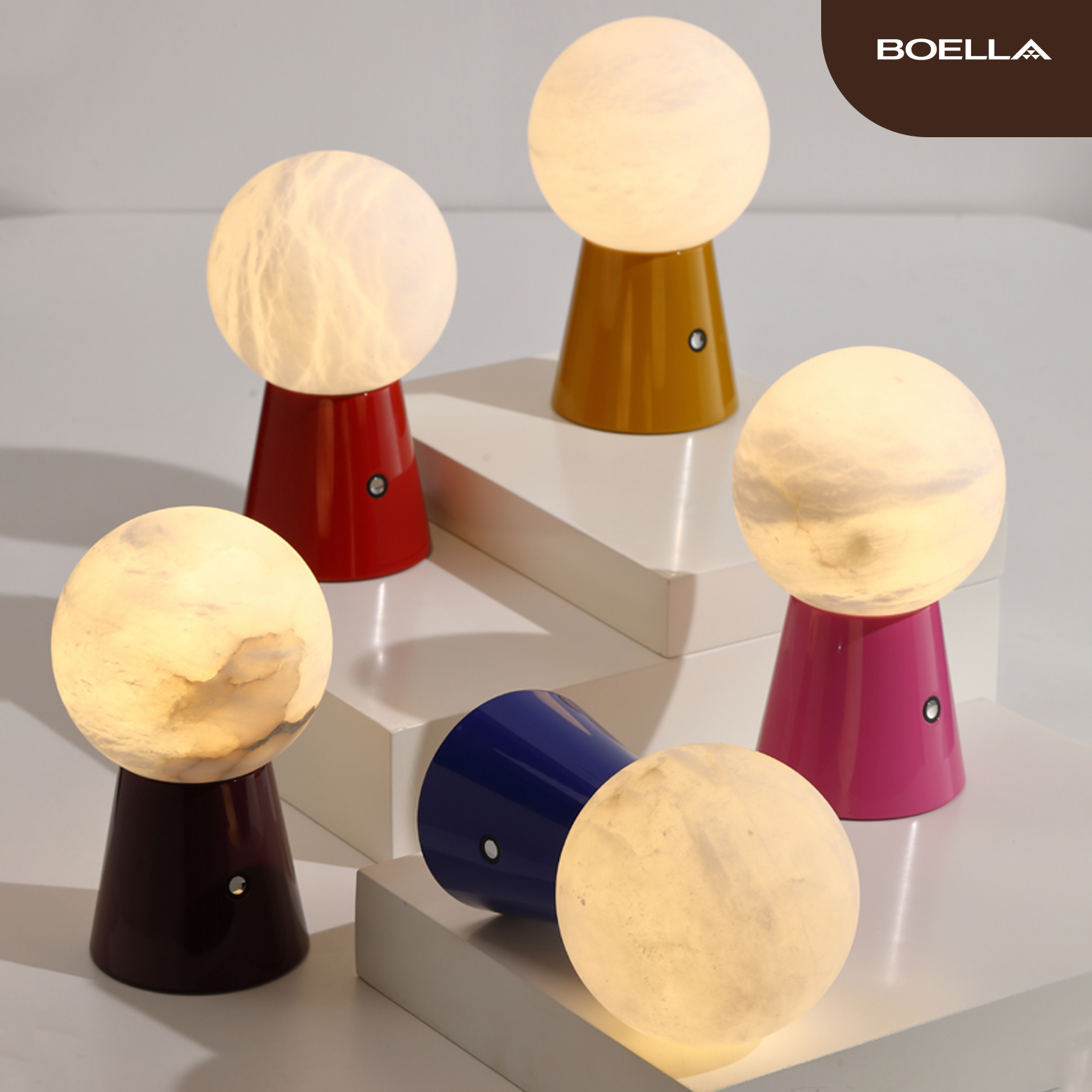 Teru Teru Bozu  Spanish Natural Alabaster Touch Lamp