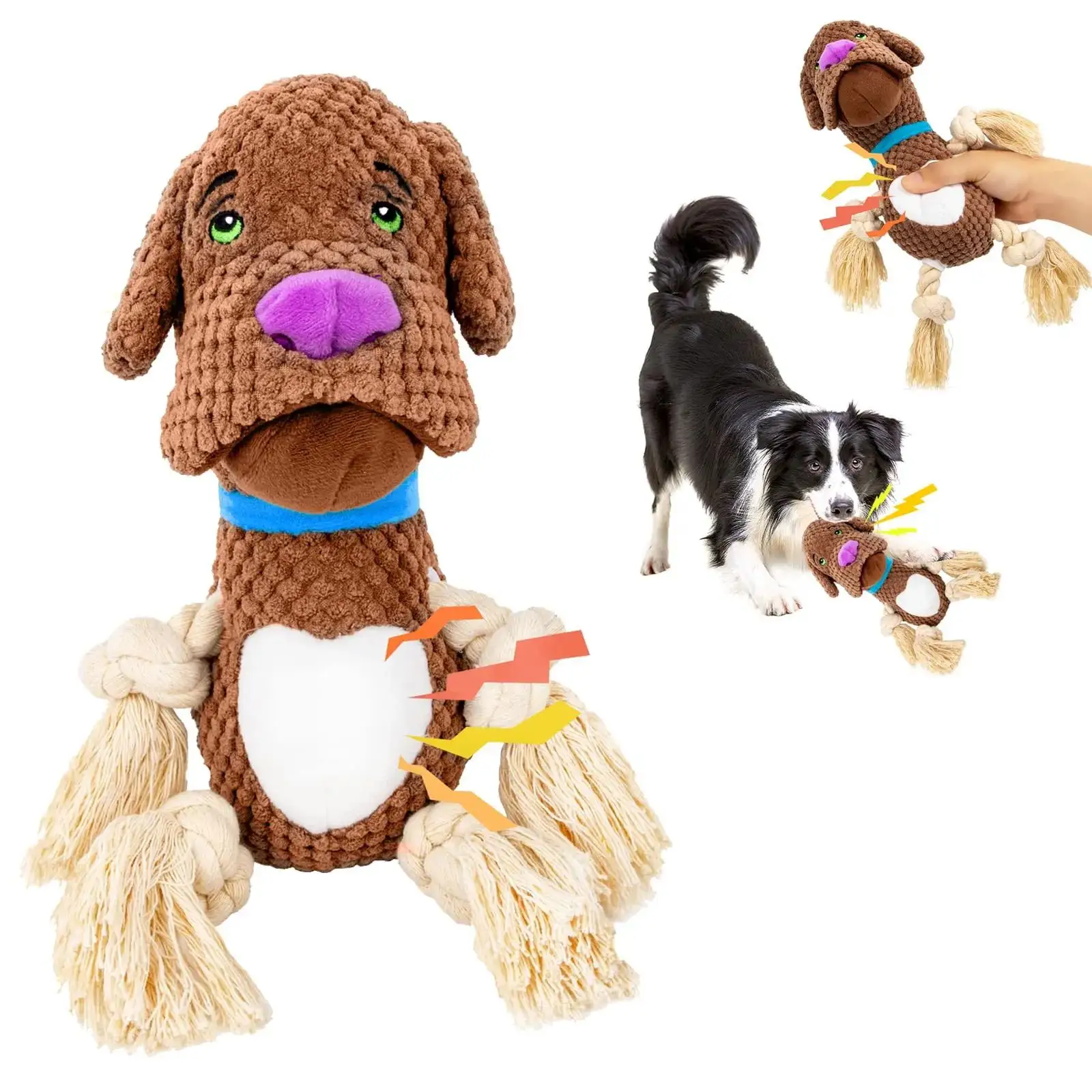 Dog Plush Shell Shape Containing Sound Paper
