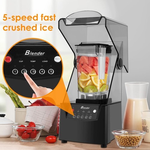 2L Commercial Smoothie Blender Countertop Silent With Sound Enclosure UK