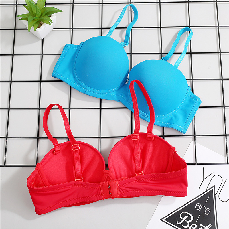 Title 11, Thick cup gathering half cup glossy girls bra. ...