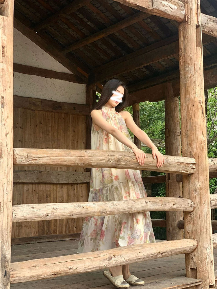 Print One-Step Maxi Dress, picture 2 of 5