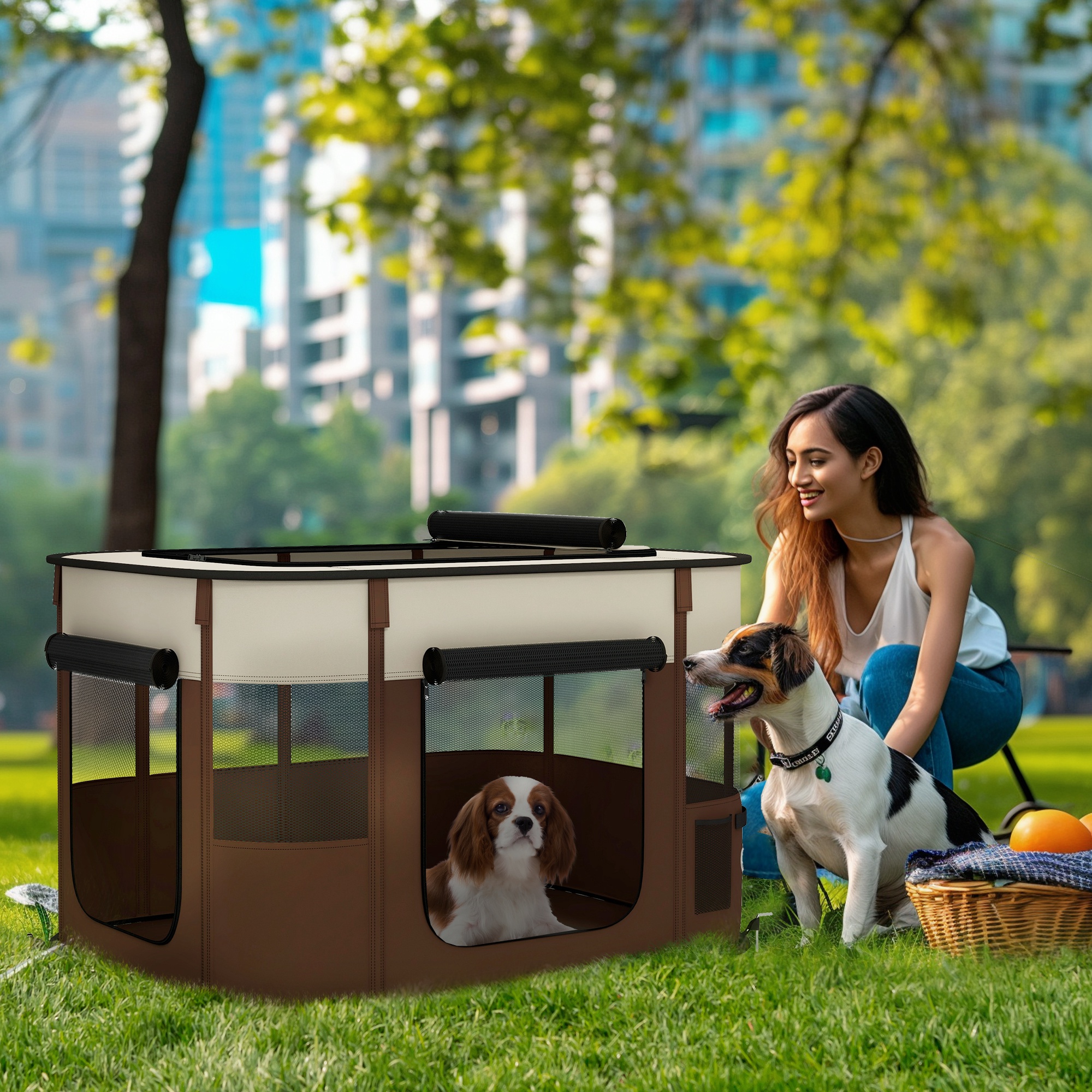 Foldable Dog Fence With Storage Bag, Suitable For Indoor And Outdoor Use — image 4