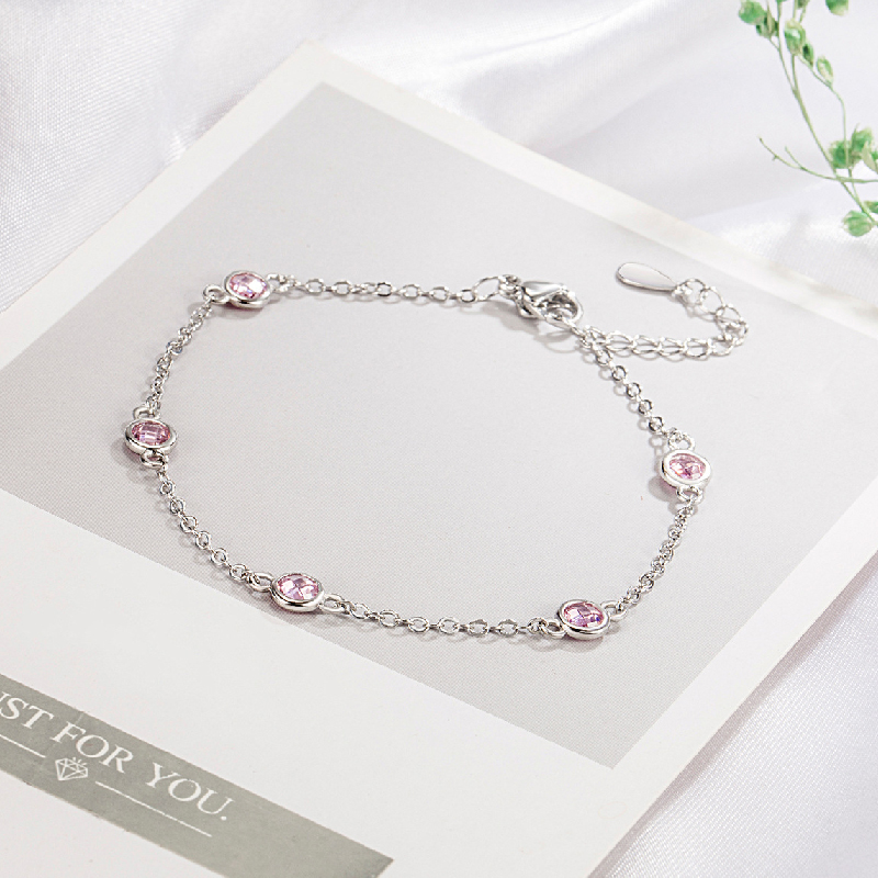 Bracelets 925 Silver Jewelry with Zircon Gemstone Accessories