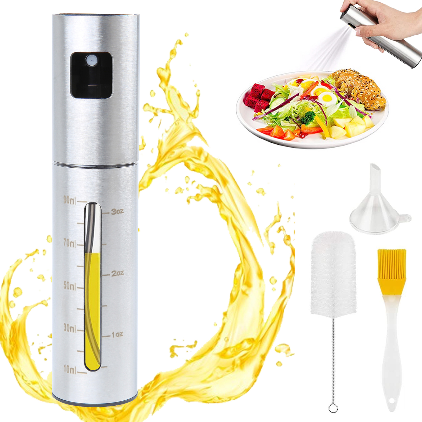 Title 10, 1 00ml Oil Sprayer For Cooking Portable Versati...