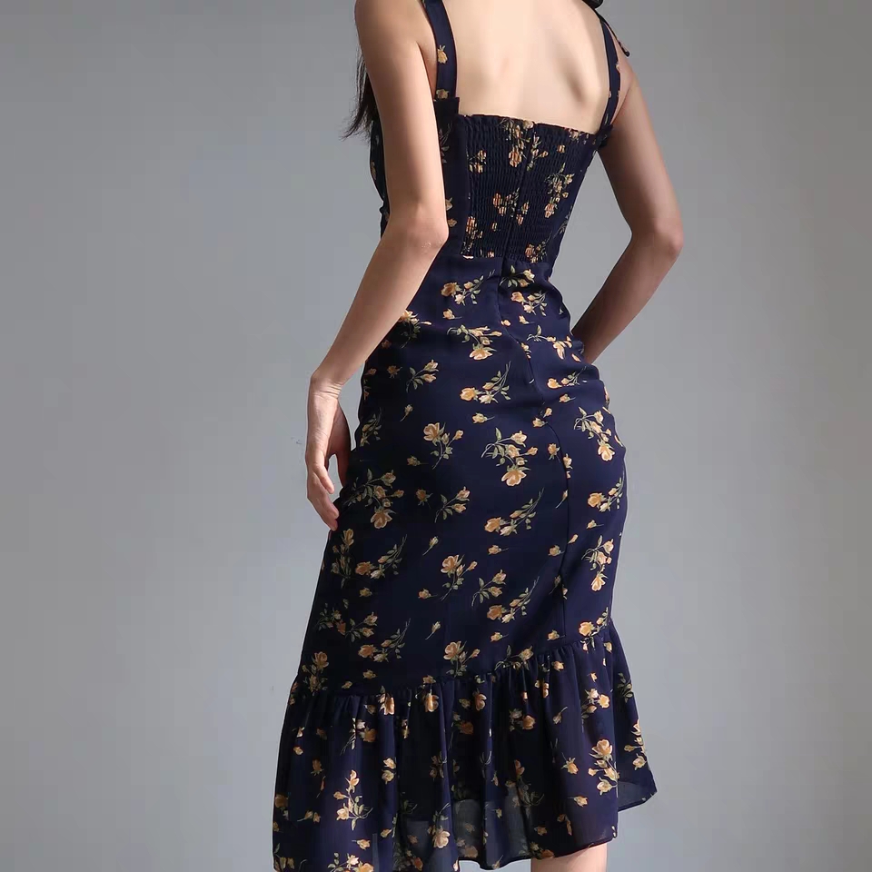 Floral Chiffon A-Line Dress, picture 2 of 6