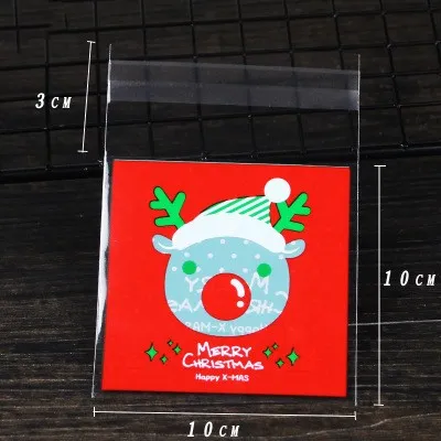 Christmas Old Man Sleigh Self adhesive Self sealing Cookie Packaging Bags Moose - Shop at LoveMi