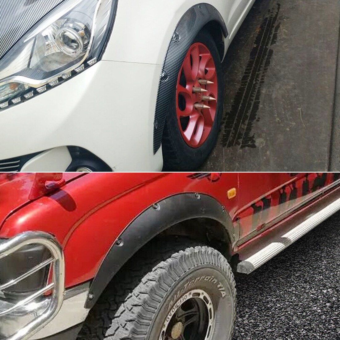 4Pcs Universal Flexible Cars Body Fender Flares Extension Wide Wheel Arches 89CM — image 9