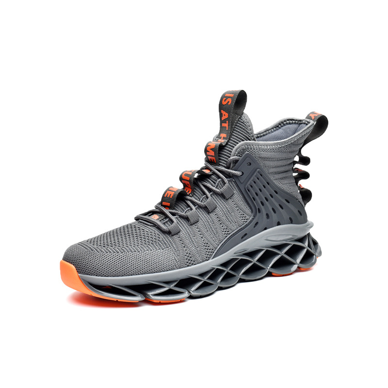 Four Seasons Knife-edge High-top Shoes High-elastic Flying Knit