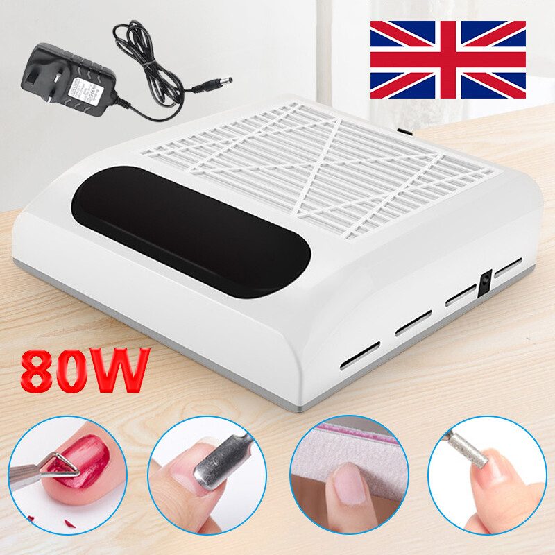 80W Nail Dust Collector Machine Vacuum Extractor Suction Fan UK Plug — image 10