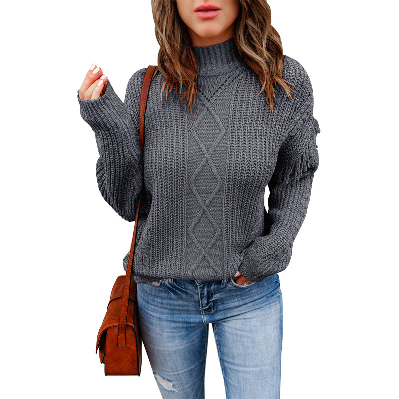 Women's V-neck Loose Solid Color Plush Top