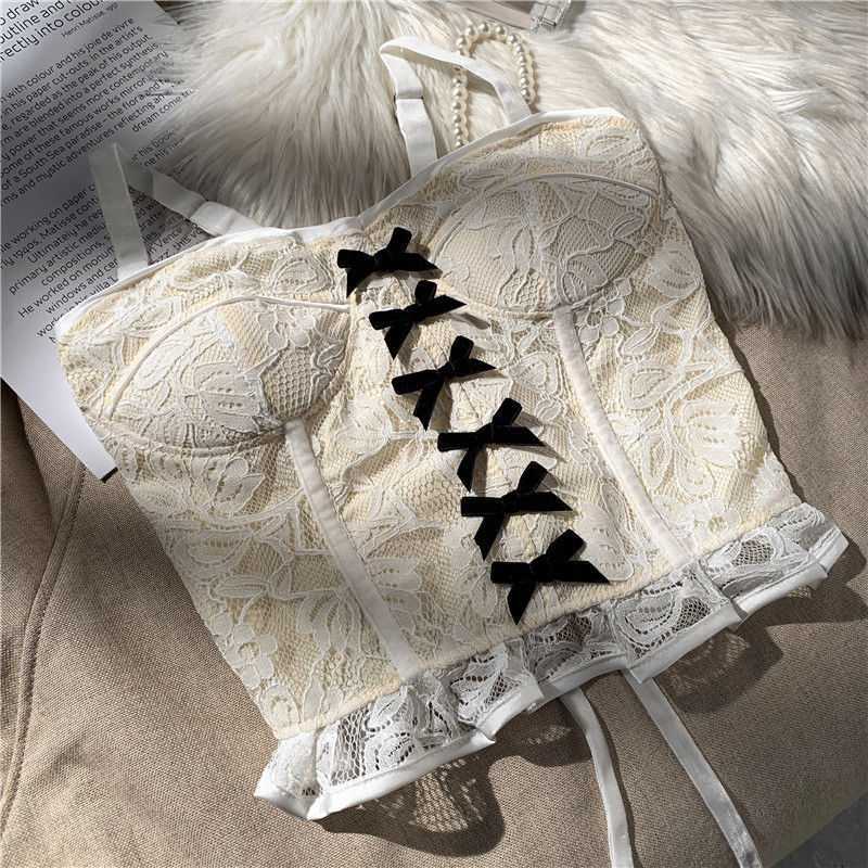 Slim-fit Outer Wear Lace Vest Sleeveless Bottoming Top