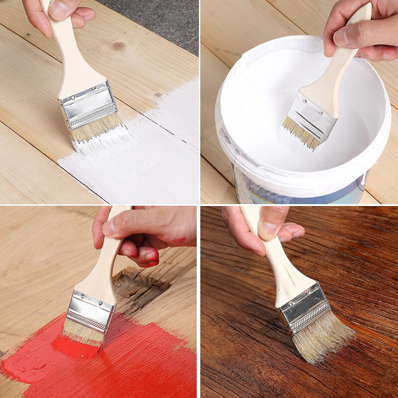 50x Economy Paint Brushes Disposable Decorating Fence Artist Paint Brushes