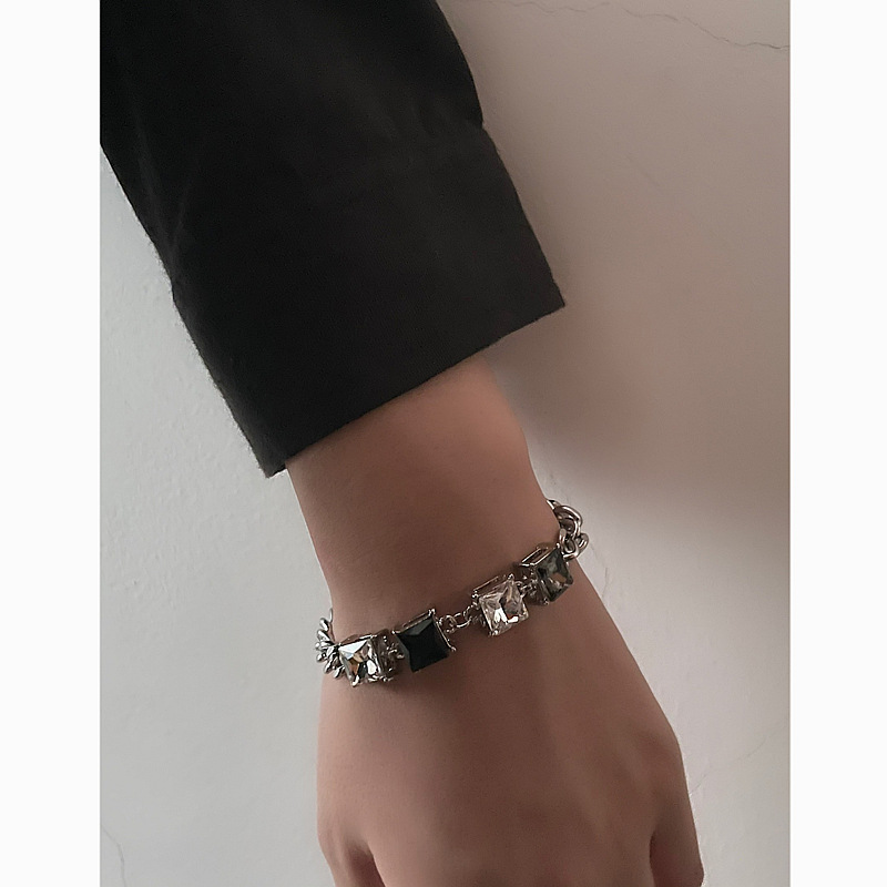 Black And White Color Matching Diamond Bracelet Unisex Unisex