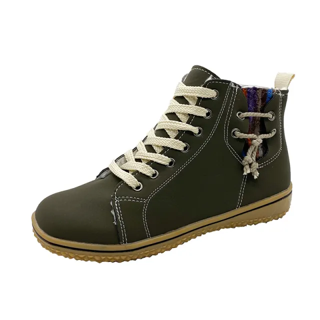 Ankle Boots For Women Lightweight Comfortable Soft Sole Zip Shoes Green - Shop at LoveMi