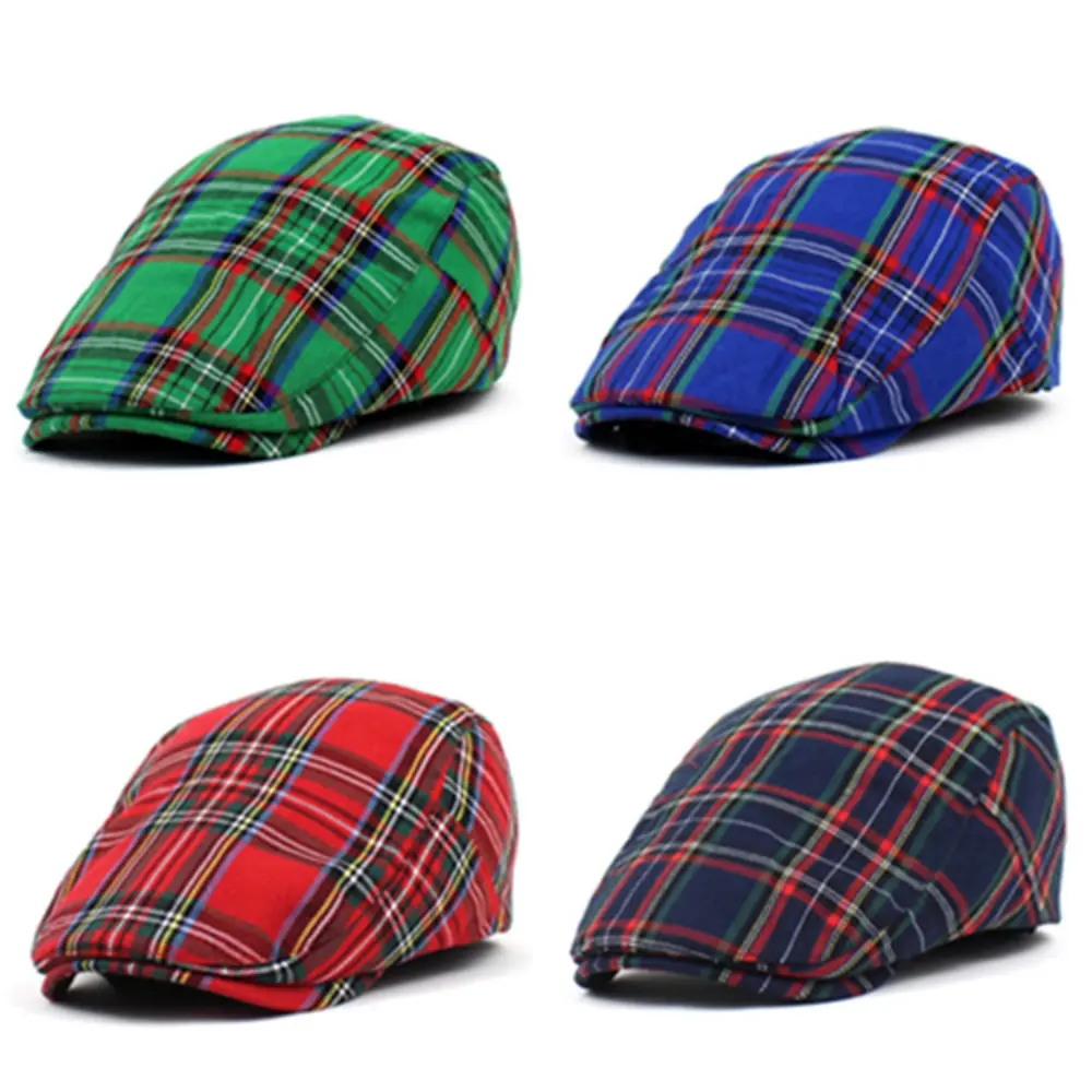 British Retro Checkered Forward Hat, Scottish Short