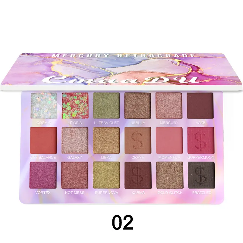 18 Colours EVA Glitter Eyeshadow Palette - 2 Style