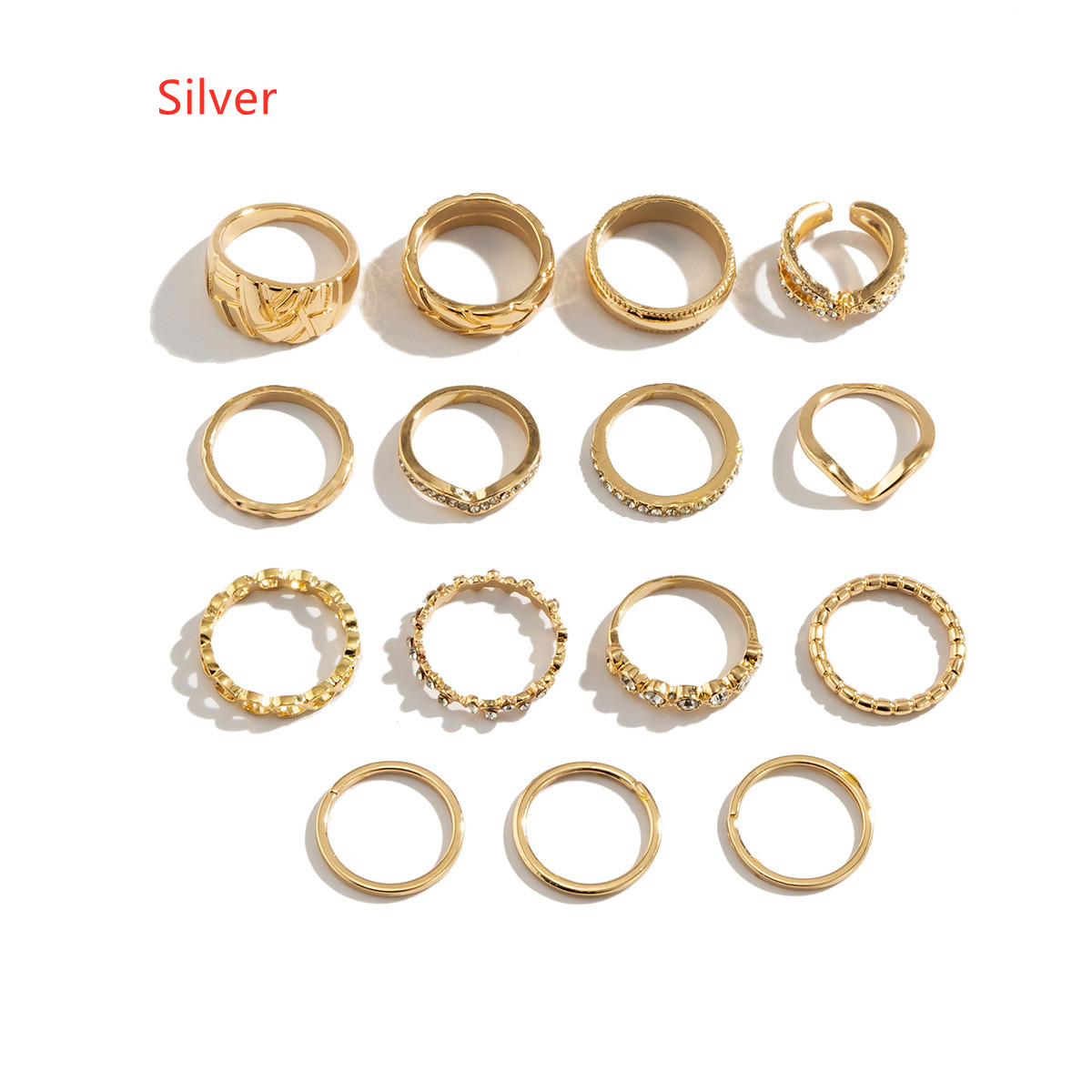 European And American Retro Cold Wind Combination Hollow Curved Ring — foto 6