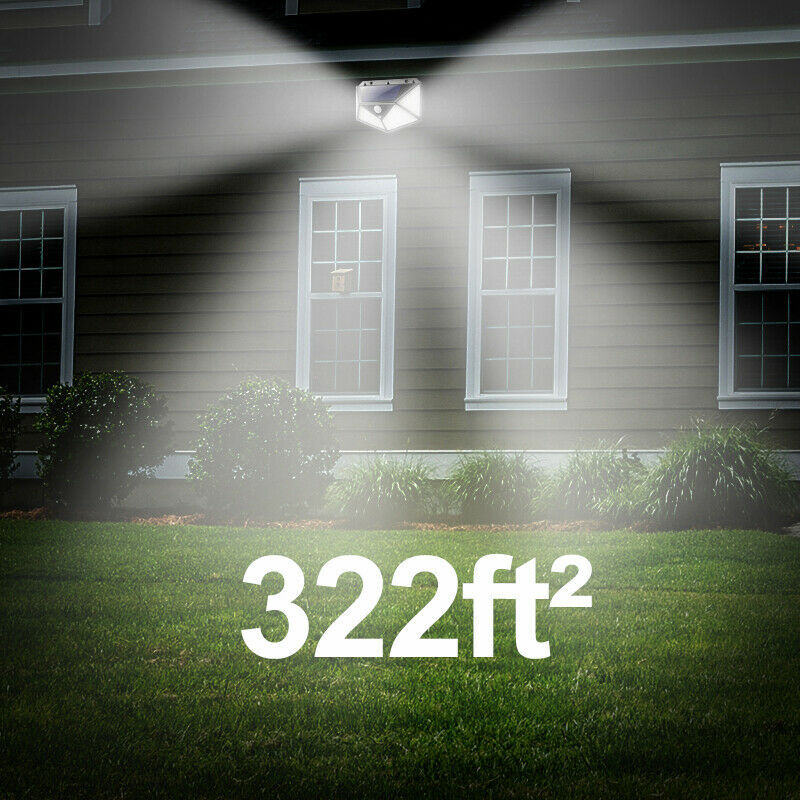 Solar Power PIR Motion Sensor Wall Lights 10 0 LED Outdoor Garden Security Lamp — image 10