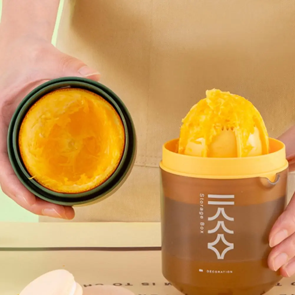 Mini Portable Manual Juicer Citrus Juicer Manual Lemon Squeezer Lime Orange Juicer Homemade DIY Fruit Orange Separating Juicer Fruit Separator Not Splash Semi-Transparent Non-electric Lemon Squeezer – image 3