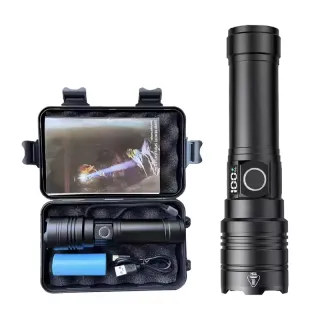 Rechargeable Flashlight 50000 Lumens Long Range Super Bright USB C LED Flashlight Long Life 5 Modes Powerful Zoomable Flashlights For Emergency Hiking Camping