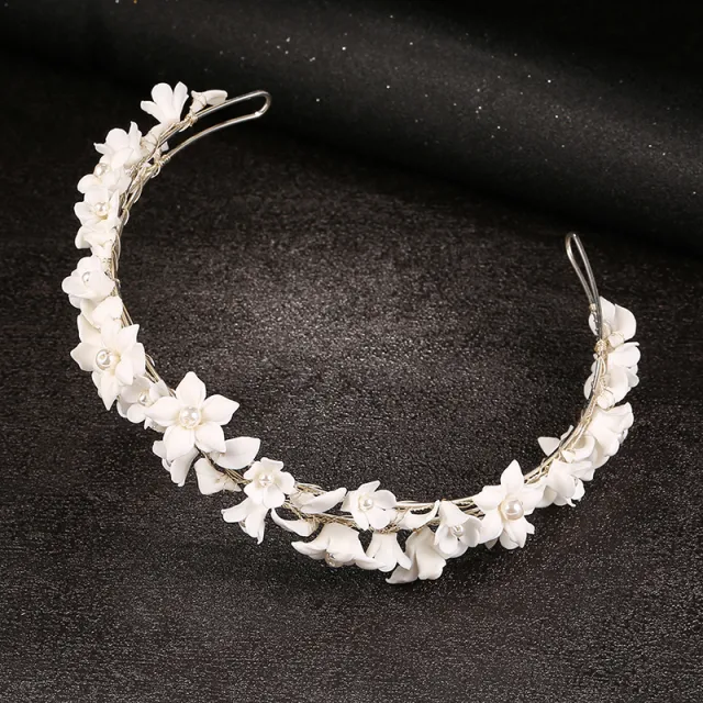 Floral Crown Headdress Women's Headband Silver - Shop at LoveMi