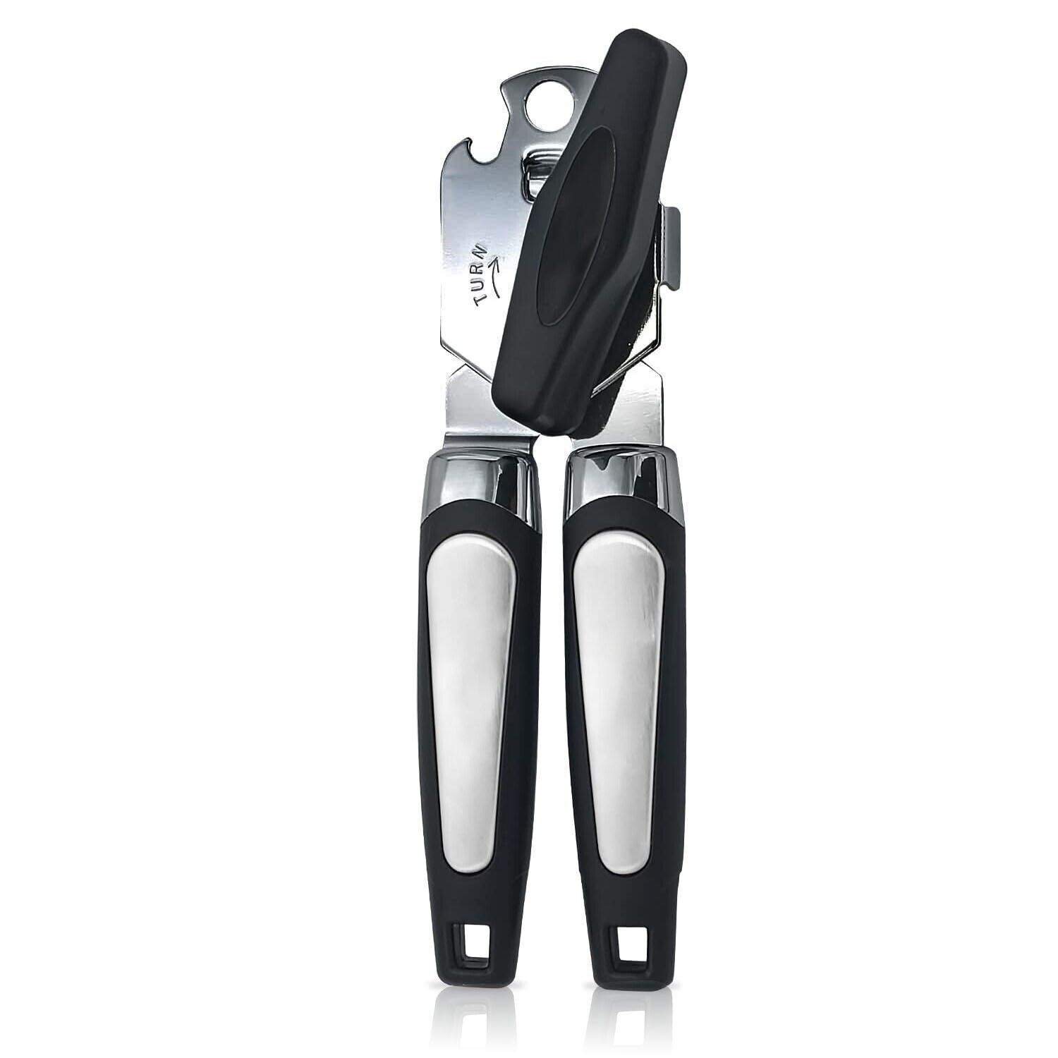 Stainless Steel Manual Can Opener with Beer Opener image.