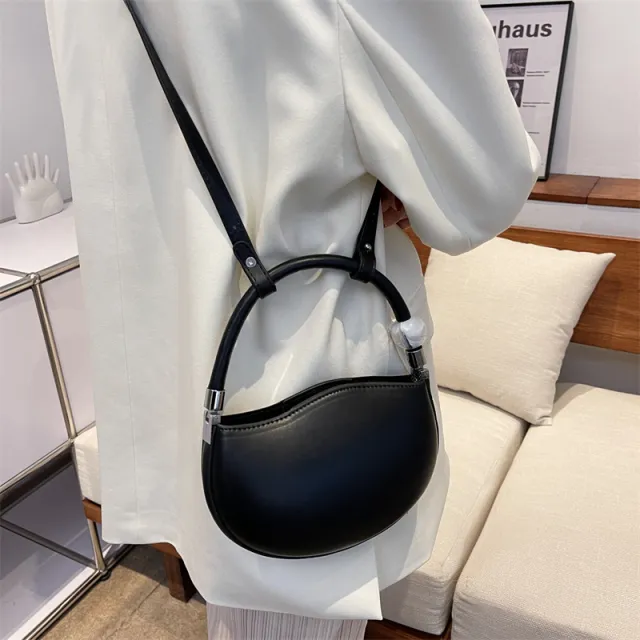 French Niche New Ladies Popular Ins Messenger High end Shoulder Handbag Black - Shop at LoveMi