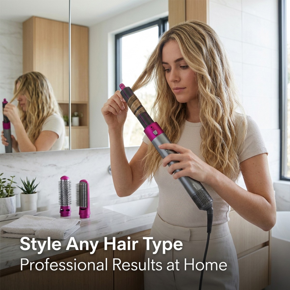 5 In 1 Hair Dryer Styler Curler Drying Straightening Brush — image 5