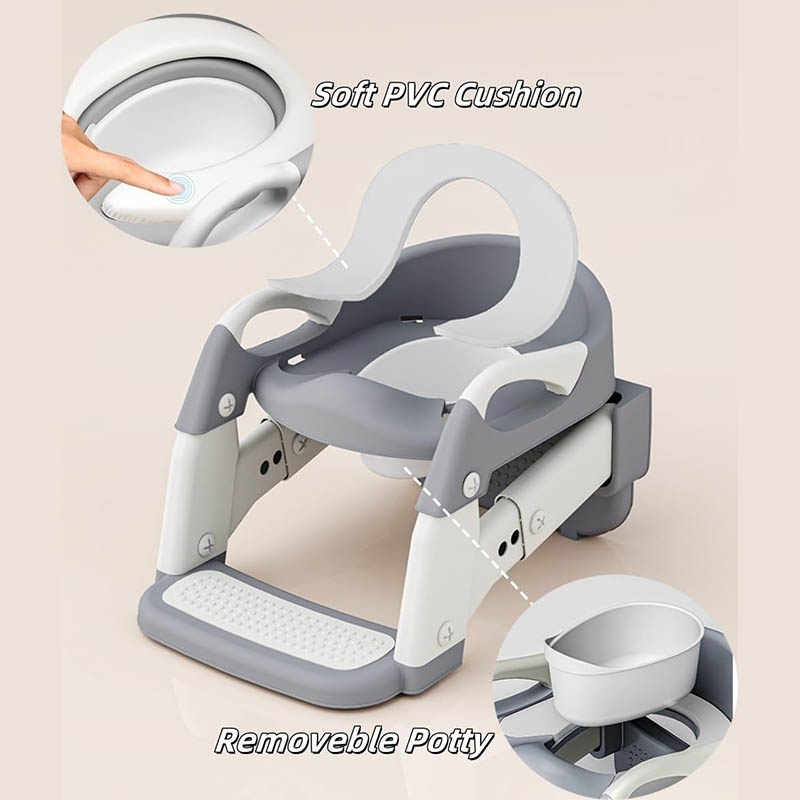 Potty Training Toddler Toilet Seat Adjustable 2 In 1 With Ladder — image 8
