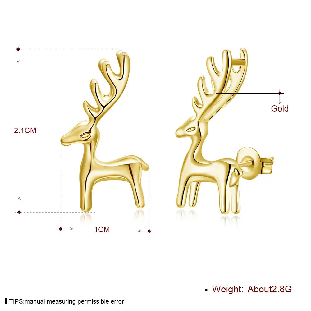 Women's Fashion Elk Shape Earrings Jewelry