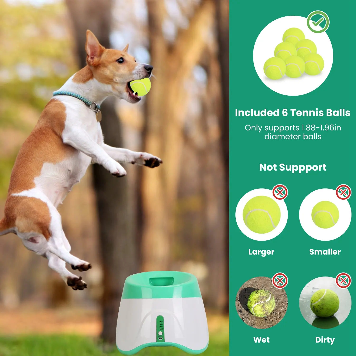 Automatic Dog Ball Launcher Toy Included 6