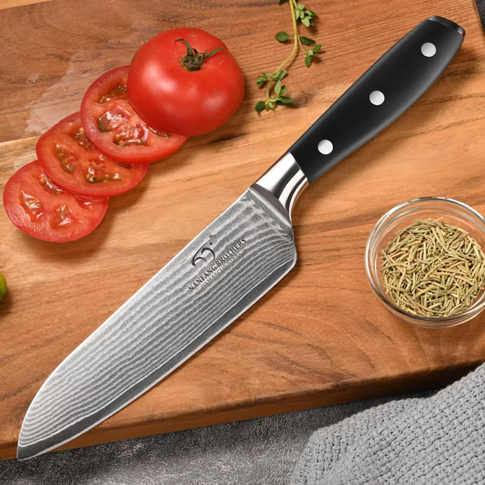 In Stock 8-inch Premium Damascus Steel 67-layer Kitchen Chef Sashimi Knife With ABS Handle, Three Rivets, Gift Box 5