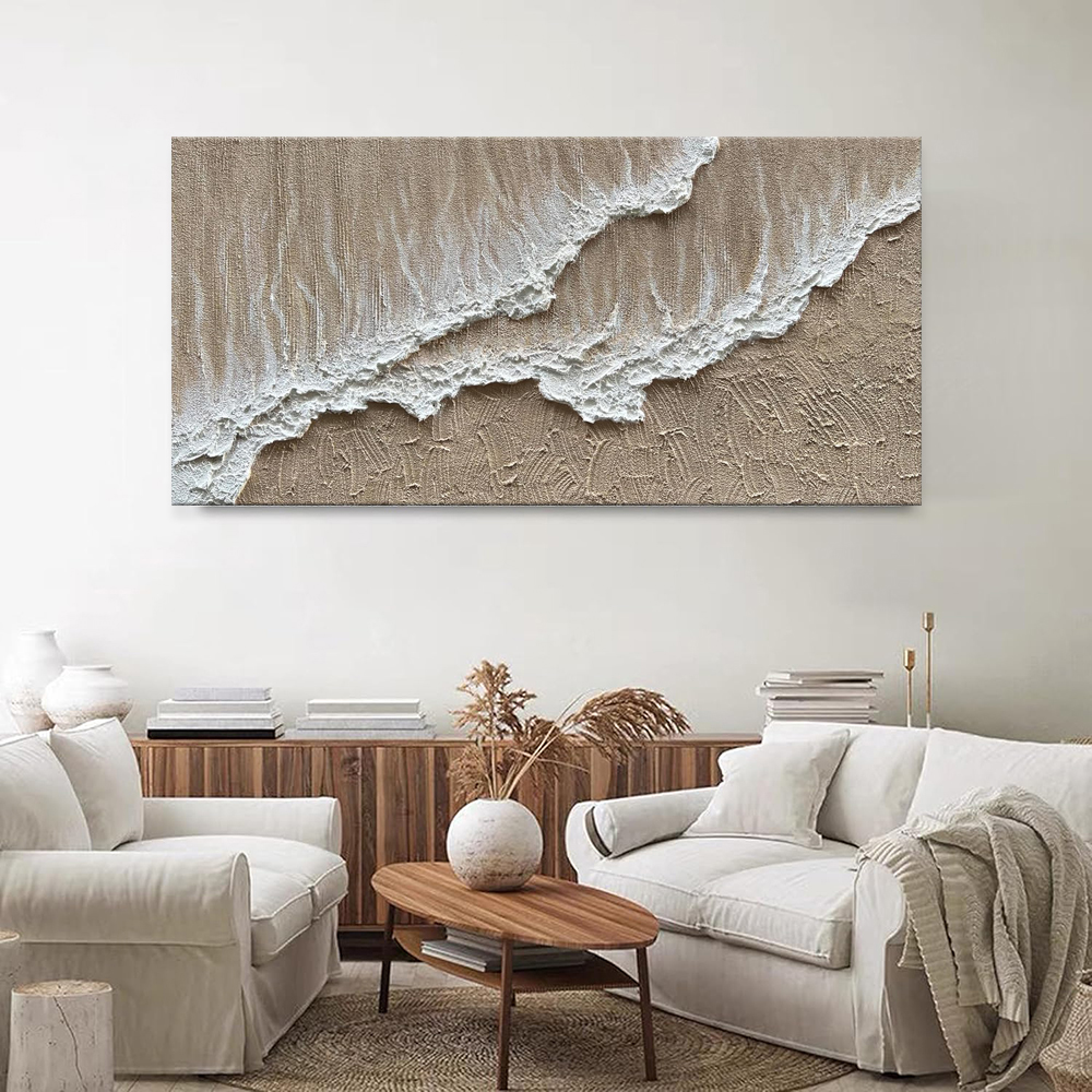 New Abstract Large Size Handmade Oil Painting Simple Brown Texture Landscape Painting For Living Room Art Wall Decoration