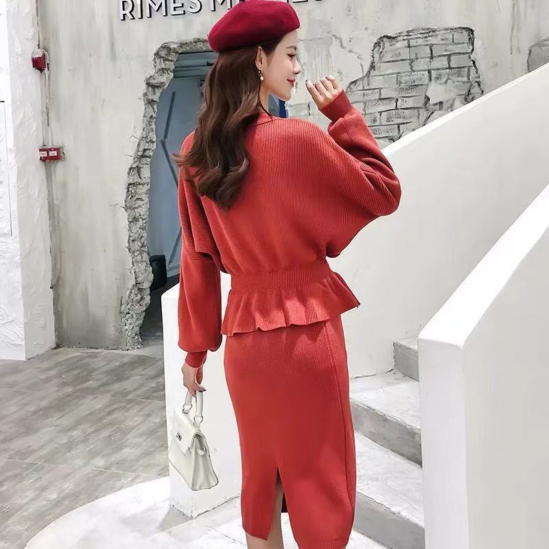 Title 7, Temperament Goddess Fan Sweater With Long Skirt...