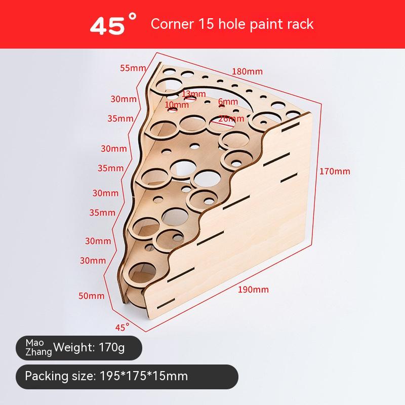 45 ° Angle 15 Holes Paint Rack