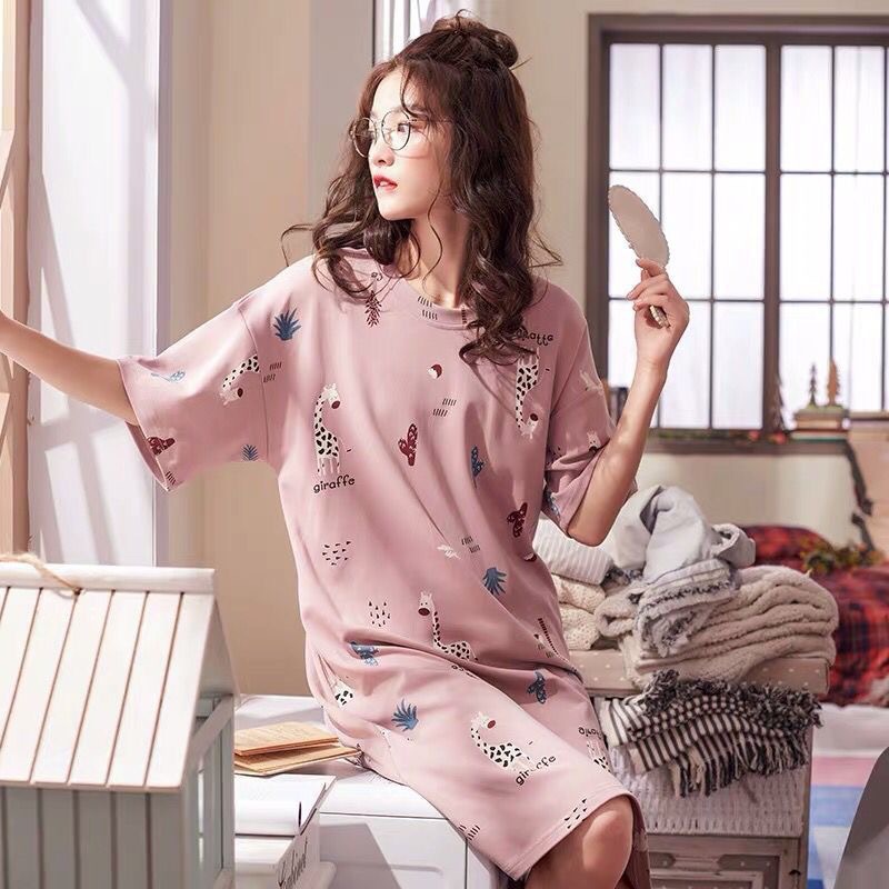 Title 4, Nightdress Short Sleeve Ladies Summer Homewear Set