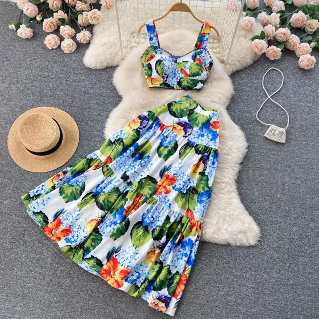 Women's Short Suspender Top Pleated Skirt Green - Shop at LoveMi