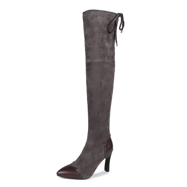 Autumn And Winter Women's Shoes Korean Style Over the knee Women's Boots Khaki - Shop at LoveMi