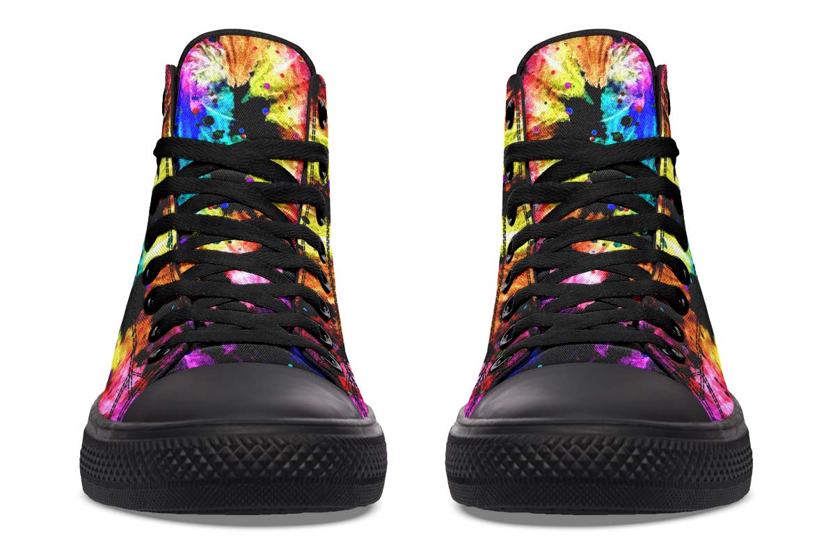 Printed Couple High-top Canvas Shoes