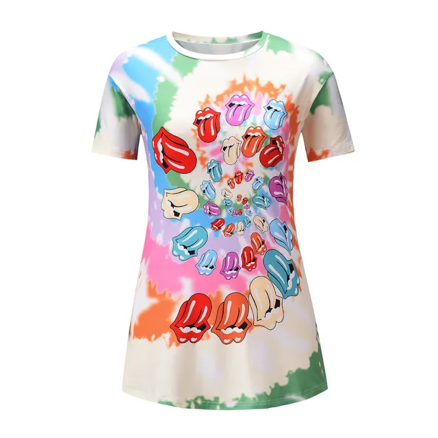 Round Neck Short Sleeve Pullover Blouse Women's Plus Size T shirt Green - Shop at LoveMi