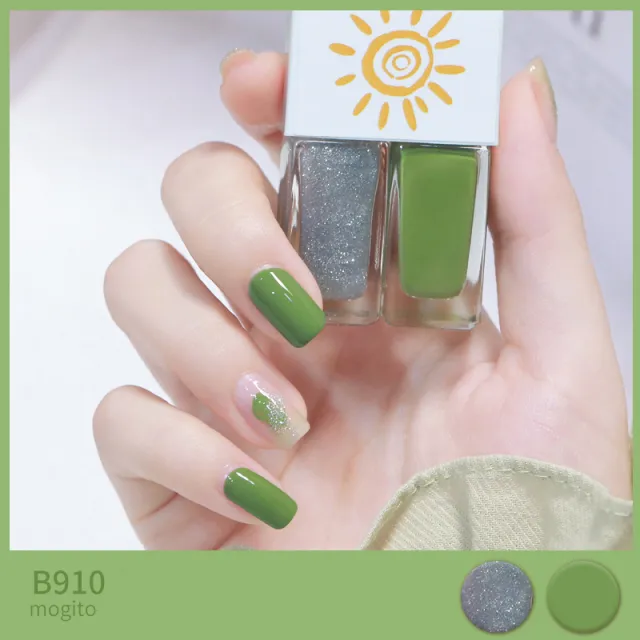 Two tone Nail Polish New Autumn And Winter Free Baking Explosion Type Water based Twin Set B910 - Shop at LoveMi