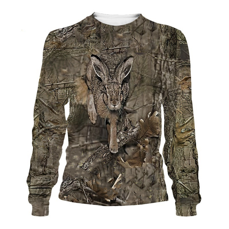 Title 5, Herren 3D Camouflage Jagd Tier Hase Hoodie – Pe...