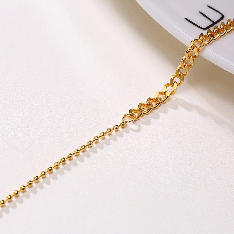 Stainless Steel Bead Gold Girl's Bracelet