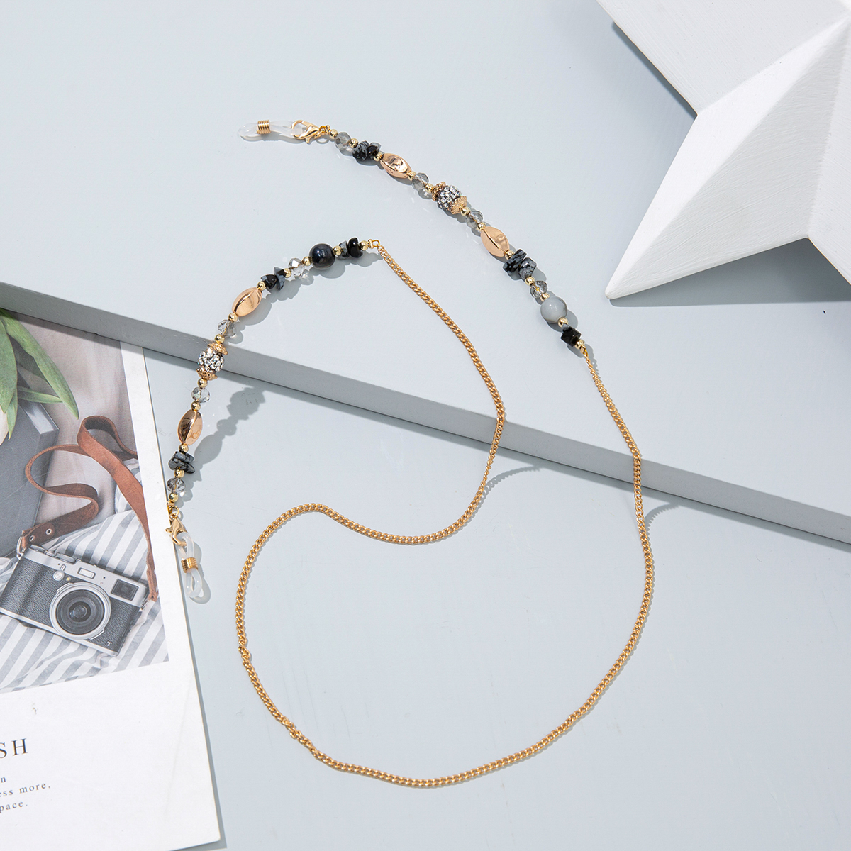 Crystal Anti-drop Fashionable Beaded Glasses String Necklaces