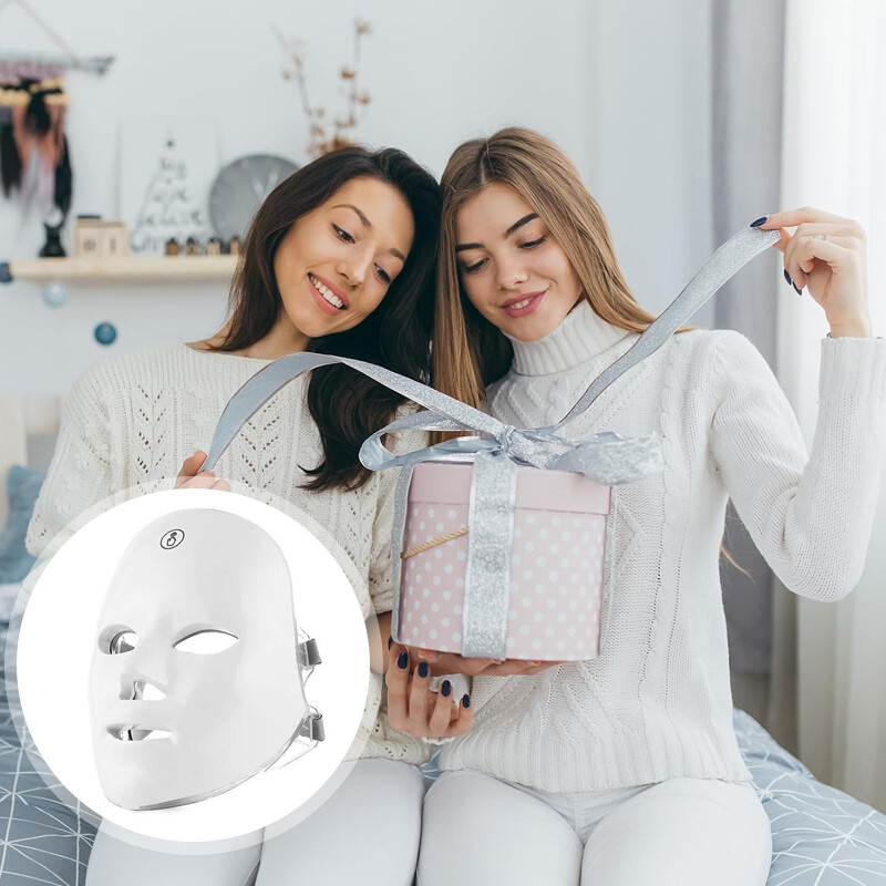 7Colors LED Light Photon Face Mask Neck Rejuvenation Skin Facial Wrinkle Therapy — image 2