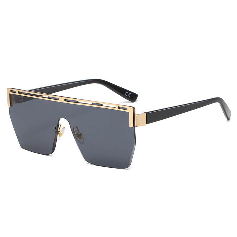 Women's New Style Metal Square Sunglasses With Large Frame - Image 4