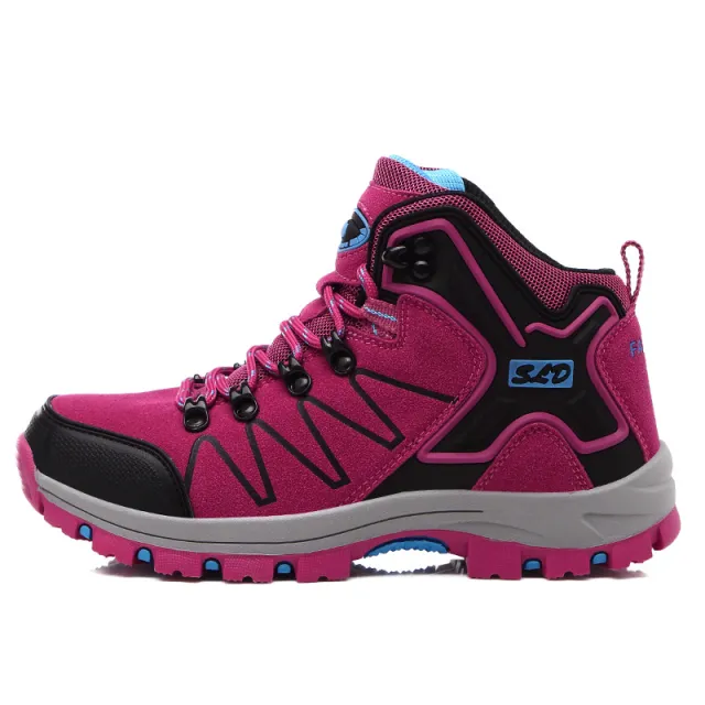 Hiking Shoes Casual Shoes Men'S And Women'S Autumn And Winter Comfortable High Top Shoes Red - Shop at LoveMi