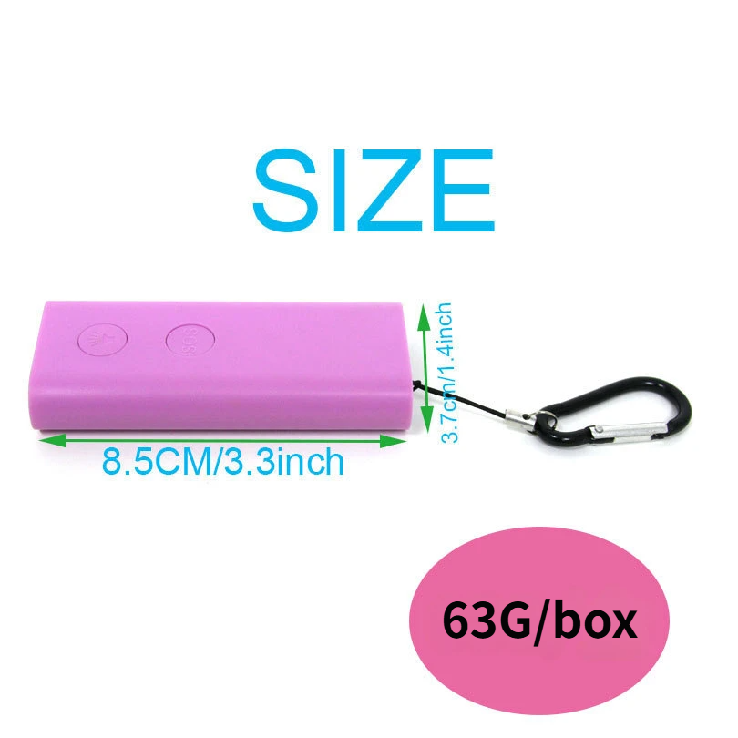 Personal Safety Alarm With 130LM LED Light For Self Defense Outdoor Emergency