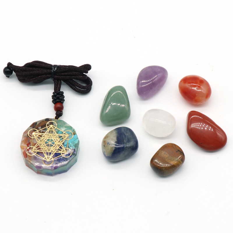 Colorful Irregular Natural Stone Set Gift Box — foto 2