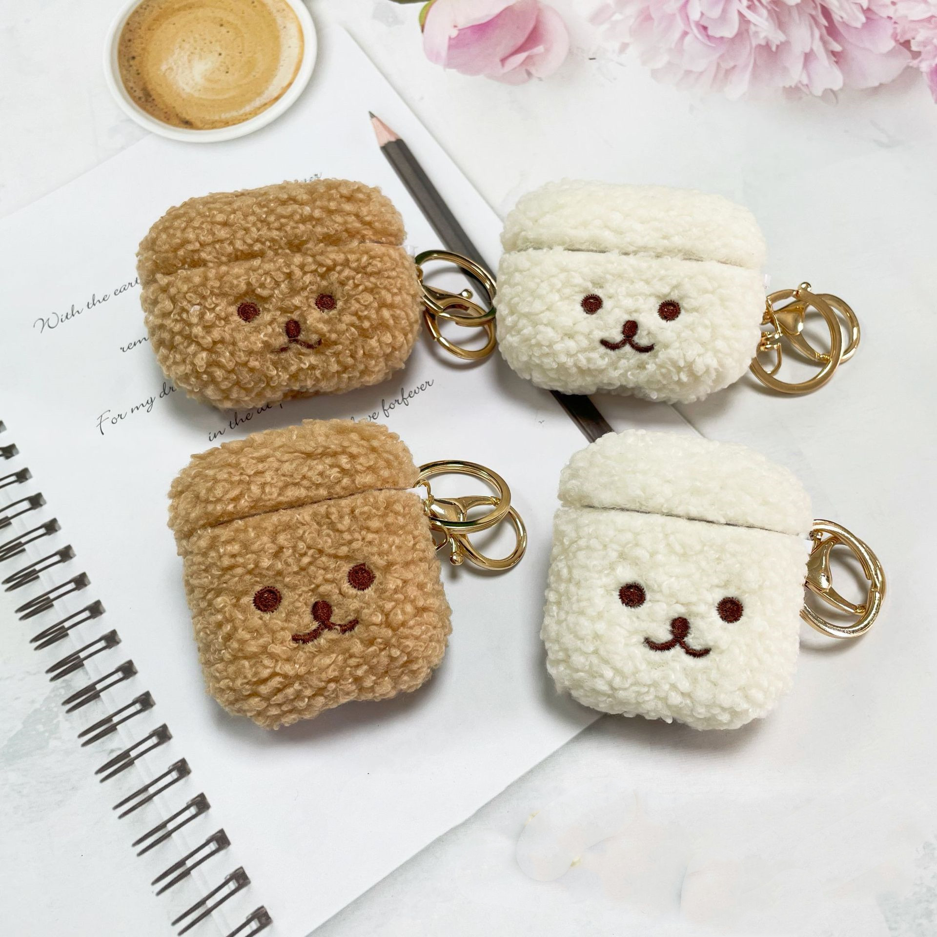 New Cute Animal Embroidery Plush Earphone Sleeve — image 1